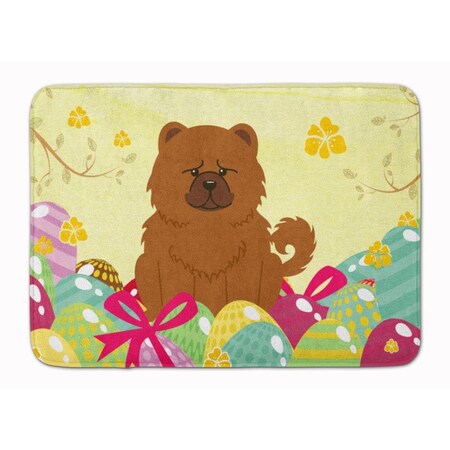 Carolines Treasures Easter Eggs Chow Chow Red Machine Washable Memory Foam Mat BB6142RUG
